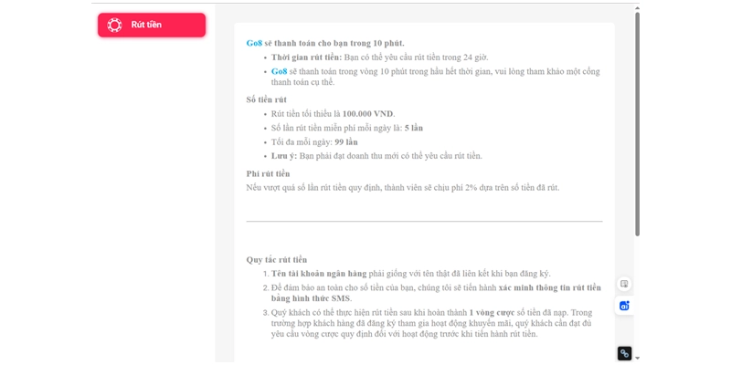 Go8 ⭐️ Link Vào Nhà Cái Go8 Đã Xác Minh ✔️ ĐKy Go 8 +88K 33 Go8 quy định rõ về chi phí giao dịch
